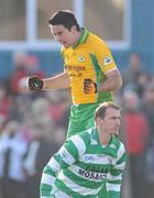 29 November 2009; Kieran Comer, Corofin, celebrates after scoring his side's first goal against John Casey, Charlestown. AIB GAA Football Connacht Club Senior Football Championship Final, Charlestown v Corofin, Charlestown, Co. Mayo. Picture credit: Ray Ryan / SPORTSFILE