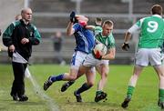 29 November 2009; Fiontann Devlin, Loup, in action against Kevin McGourty, St. Gall's. AIB GAA Football Ulster Club Senior Championship Final, St. Gall's v Loup, Páirc Esler, Newry, Co. Down. Picture credit: Oliver McVeigh / SPORTSFILE