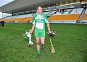 29 November 2009; Eamonn Walsh, Ballyhale Shamrocks captain, at the end of the game after victory over Tullamore. AIB GAA Hurling Leinster Club Senior Championship Final, Tullamore v Ballyhale Shamrocks, O'Connor Park, Tullamore. Picture credit: David Maher / SPORTSFILE *** Local Caption ***