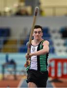 7 February 2016; Shane Martin, Ballymena and Antrim A.C. in action during the Mens Pole Vault. GloHealth AAI Games. AIT, Dublin Rd, Athlone, Co. Westmeath. Picture credit: Sam Barnes / SPORTSFILE