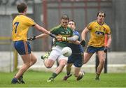 7 February 2016; Stephen O'Brien, Kerry, shoots to score his side's first goal past Roscommon goalkeeper Darren O'Malley. Allianz Football League, Division 1, Round 2, Kerry v Roscommon. Fitzgerald Stadium, Killarney, Co. Kerry. Picture credit: Diarmuid Greene / SPORTSFILE