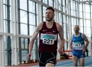 7 February 2016; Paddy Kelly, Mullingar Harriers A.C. in action during the Mens 800m. GloHealth AAI Games. AIT, Dublin Rd, Athlone, Co. Westmeath. Picture credit: Sam Barnes / SPORTSFILE