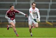 7 February 2016; Ronan McNamee, Tyrone, in action against Eamon Brannigan, Galway.  Allianz Football League, Division 2, Round 2, Galway v Tyrone. Pearse Stadium, Galway. Picture credit: Matt Browne / SPORTSFILE