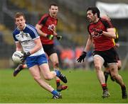 7 February 2016; Kieran Duffy, Monaghan, in action against Kevin McKernan, Down. Allianz Football League, Division 1, Round 2, Monaghan v Down. St Tiernach's Park, Clones, Co. Monaghan. Picture credit; Philip Fitzpatrick / SPORTSFILE