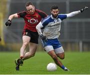 7 February 2016; Neil McAdam, Monaghan, in action against Ryan Mallon, Down. Allianz Football League, Division 1, Round 2, Monaghan v Down. St Tiernach's Park, Clones, Co. Monaghan. Picture credit; Philip Fitzpatrick / SPORTSFILE