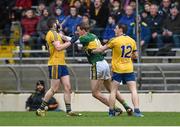 7 February 2016; Donnchadh Walsh, Kerry, clashes with Fintan Cregg, Roscommon. Allianz Football League, Division 1, Round 2, Kerry v Roscommon. Fitzgerald Stadium, Killarney, Co. Kerry. Picture credit: Diarmuid Greene / SPORTSFILE
