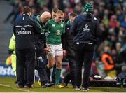 7 February 2016; Keith Earls, Ireland, leaves the pitch with an injury. RBS Six Nations Rugby Championship 2016, Ireland v Wales. Aviva Stadium, Lansdowne Road, Dublin. Picture credit: Ramsey Cardy / SPORTSFILE