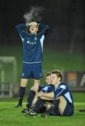 2 December 2009; A dejected Damien O'Reilly, Salthill Devon, at the end of the game. Under-20 Dr. Tony O’Neill League of Ireland Cup Final, UCD v Salthill Devon, UCD Bowl, Belfield, Dublin. Picture credit: David Maher / SPORTSFILE