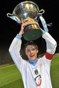 2 December 2009; UCD captain Michael Leahy celebrates  with the cup. Under-20 Dr. Tony O’Neill League of Ireland Cup Final, UCD v Salthill Devon, UCD Bowl, Belfield, Dublin. Picture credit: David Maher / SPORTSFILE