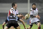 4 December 2009; Ian Whitten, Ulster, in action against Thom Evans, Warriors. Celtic League, Ulster v Warriors, Ravenhill Park, Belfast, Co. Antrim. Picture credit: Oliver McVeigh / SPORTSFILE