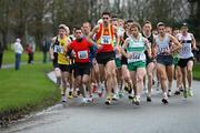 5 December 2009; The start of the 19th Annual Donore Harriers Jingle Bells 5K Race. Pictured are, from left, Thomas Fitzpatrick, 96, Tallaght, who finished second, Richard Corcoran, 344, Raheny, Peter Matthews, 773, and eventual winner John Travers, 1021, of Donmore Harriers. The 19th Annual Jingle Bells 5K Race, Phoenix Park, Dublin. Picture credit: Tomas Greally / SPORTSFILE