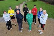 5 December 2009; Members of the Irish Cross Country teams, from left, Emer Black, Antrim, Stephen Scullion, Antrim, Noel Collins, Tyrone, Michael McKillop, Antrim, Ian Ward, Donegal, Ciara Mageean, Down, Emma Mitchell, Down, and coaches Neil Martin, Donegal, front left, and Teresa McDaid, Donegal, front right, before an Irish Squad training day ahead of the Spar European Cross Country Championships taking place on Sunday 13 December. Crowne Plaza, Santry, Dublin. Picture credit: Matt Browne / SPORTSFILE