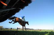 6 December 2009; Hugo De Vindecy, with Barry Geraghty up, jumps the last on their way to winning the Events at Punchestown Maiden Hurdle. Punchestown Racecourse, Co. Kildare. Picture credit: Matt Browne / SPORTSFILE