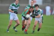 6 December 2009; Paul Dillon, Garrycastle, in action against Malachy McNulty, Portlaoise. AIB GAA Football Leinster Club Senior Championship Final, Garrycastle, Offaly, v Portlaoise, Laois, O'Connor Park, Tullamore, Co. Offaly. Picture credit: David Maher / SPORTSFILE