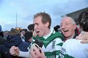 6 December 2009; Jack Fennell, Portlaoise, celebrates at the end of the game. AIB GAA Football Leinster Club Senior Championship Final, Garrycastle, Offaly, v Portlaoise, Laois, O'Connor Park, Tullamore, Co. Offaly. Picture credit: David Maher / SPORTSFILE