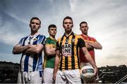 8 February 2016; Pictured are, from left, Ballyboden St Enda’s Andrew Kerin, Clonmel Commercials' Michael Quinlivan, Crossmaglen Rangers Tony Kernan, and Castlebar Mitchels’ Barry Moran ahead of the AIB GAA Senior Football Club Championship Semi Finals. For exclusive content and to see why AIB are backing Club and County follow us @AIB_GAA and on Facebook at Facebook.com/AIBGAA. Croke Park, Dublin. Picture credit: Ramsey Cardy / SPORTSFILE