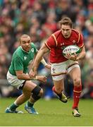 7 February 2016; Liam Williams, Wales, in action against Simon Zebo, Ireland. RBS Six Nations Rugby Championship 2016, Ireland v Wales. Aviva Stadium, Lansdowne Road, Dublin. Picture credit: Ramsey Cardy / SPORTSFILE