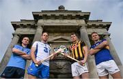 8 February 2016; In attendance at the launch of the 2016 Allianz Hurling League are, from left, David O'Callaghan, Dublin, Kevin Moran, Waterford, Walter Walsh, Kilkenny, and Noel McGrath, Tipperary. Tipperary host Dublin under lights in Semple Stadium, Thurles in the Allianz Hurling League opener this Saturday while Division 1A champions Waterford face All-Ireland champions Kilkenny at Walsh Park on Sunday. Marino Casino, Dublin.  Picture credit: Brendan Moran / SPORTSFILE