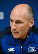 8 February 2016; Leinster backs coach Girvan Dempsey speaking at a press conference. Leinster Rugby Press Conference. Leinster Rugby HQ, Belfield, Dublin. Picture credit: Piaras Ó Mídheach / SPORTSFILE