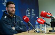 8 February 2016; Leinster's Fergus McFadden speaking at a press conference. Leinster Rugby Press Conference. Leinster Rugby HQ, Belfield, Dublin. Picture credit: Piaras Ó Mídheach / SPORTSFILE