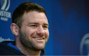 8 February 2016; Leinster's Fergus McFadden speaking at a Press Conference. Leinster Rugby Press Conference. Leinster Rugby HQ, Belfield, Dublin. Picture credit: Piaras Ó Mídheach / SPORTSFILE