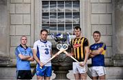 8 February 2016; In attendance at the launch of the 2016 Allianz Hurling League are, from left, David O'Callaghan, Dublin, Kevin Moran, Waterford, Walter Walsh, Kilkenny, and Noel McGrath, Tipperary. Tipperary host Dublin under lights in Semple Stadium, Thurles in the Allianz Hurling League opener this Saturday while Division 1A champions Waterford face All-Ireland champions Kilkenny at Walsh Park on Sunday. Marino Casino, Dublin.  Picture credit: Brendan Moran / SPORTSFILE