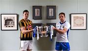 8 February 2016; In attendance at the launch of the 2016 Allianz Hurling League are, from left, Walter Walsh, Kilkenny, and Kevin Moran, Waterford. Tipperary host Dublin under lights in Semple Stadium, Thurles in the Allianz Hurling League opener this Saturday while Division 1A champions Waterford face All-Ireland champions Kilkenny at Walsh Park on Sunday. Marino Casino, Dublin.  Picture credit: Brendan Moran / SPORTSFILE