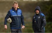 8 February 2016; Leinster head coach Leo Cullen, left, with defence coach Kurt McQuilkin during squad training. Leinster Rugby Squad Training. Thornfields, UCD, Belfield, Dublin. Picture credit: Piaras Ó Mídheach / SPORTSFILE