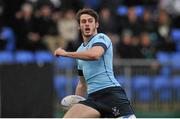 8 February 2016; Jack Kelly, St Michael's College, on his way to scoring his side's fourth try. St Michael's College v Terenure College - Bank of Ireland Leinster Schools Senior Cup 2nd Round. Donnybrook Stadium, Donnybrook, Dublin. Picture credit: Sam Barnes / SPORTSFILE