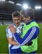 6 February 2016; St Mary's Denis Daly and manager Maurice Fitzgerald following their victory. AIB GAA Football All-Ireland Intermediate Club Championship Final, Hollymount-Carramore, Mayo, v St Mary's, Kerry. Croke Park, Dublin. Picture credit: Stephen McCarthy / SPORTSFILE