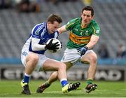 6 February 2016; Stephen O'SullEvan, Templenoe, in action against Conor Cawley, Ardnaree Sarsfields. AIB GAA Football All-Ireland Junior Club Championship Final, Ardnaree Sarsfields, Mayo, v Templenoe, Kerry. Croke Park, Dublin. Picture credit: Stephen McCarthy / SPORTSFILE