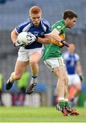 6 February 2016; Teddy Doyle, Templenoe, in action against Shane Timlin, Ardnaree Sarsfields. AIB GAA Football All-Ireland Junior Club Championship Final, Ardnaree Sarsfields, Mayo, v Templenoe, Kerry. Croke Park, Dublin. Picture credit: Stephen McCarthy / SPORTSFILE