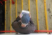 6 December 2009; A supporter examines his program ahead of the game. AIB GAA Football Munster Club Senior Championship Final, Kilmurray Ibrickane, Clare, v Kerins O'Rahilly's, Kerry. Gaelic Grounds, Limerick. Picture credit: Stephen McCarthy / SPORTSFILE