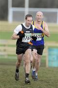 6 December 2009; Lorgan Cronin, Clonliffe Harriers A.C., left, and Brian Murphy, Tipperary, in action during the Novice Mens race at the Woodie’s DIY/AAI Novice & Juvenile Uneven Ages Cross Country Championships. University of Ulster, Coleraine, Derry. Picture credit: Oliver McVeigh / SPORTSFILE