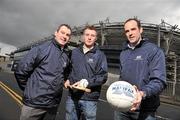 8 December 2009; Karl Manning, left, Director of Retail Sales at Halifax, with Galway hurler Joe Canning, centre, and Kildare footballer Dermot Earley who were today named 2009 Halifax GPA Fair Play Award winners for their positive behaviour and attitude both on and off the pitch throughout the 2009 championship season. 2009 Halifax GPA Hurling & Football Fair Play Award Winners. The Croke Park Hotel, Jones’s Road, Dublin. Picture credit: David Maher / SPORTSFILE