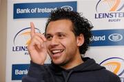 8 Decemberr 2009; Leinster's Isa Nacewa speaking during a press conference ahead of their Heineken Cup game against Llanelli Scarlets on Saturday. Leinster Rugby Press Conference, David Lloyd Riverview, Clonskeagh, Dublin. Photo by Sportsfile