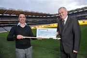 8 December 2009; Pictured at the presentation to the Alan Kerins African Projects, which is the Official GAA Charity of 2009, are Alan Kerins, left, and Uachtarán CLG Criostóir Ó Cuana. GAA Presentation to Alan Kerins African Projects - the Official GAA Charity of 2009, Croke Park, Jones's Road, Dublin. Picture credit: David Maher / SPORTSFILE