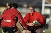 9 December 2009; Ulster's Stephen Ferris in action during squad training ahead of their Heineken Cup game against Stade Francais on Saturday. Newforge Country Club, Belfast, Co. Antrim. Picture credit: Oliver McVeigh / SPORTSFILE