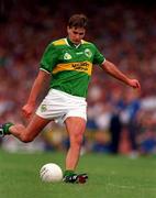 20 July 1997; Maurice Fitzgerald of Kerry takes a free during the Bank of Ireland Munster Senior Football Championship Final match between Kerry and Clare at the Gaelic Grounds in Limerick. Photo by Ray McManus/Sportsfile