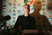 13 March 2001; Republic of Ireland manager during a press conference at the Forte Posthouse Hotel at Dublin Airport. Photo by David Maher/Sportsfile