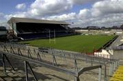 14 March 2001; Lansdowne Road ( general view ), Dublin, pictured from the empty terraces which have been closed for games, due to Foot and Mouth Disease, Rugby. Picture credit; Matt Browne/SPORTSFILE