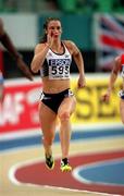 9 March 2001; Catherine Murphy of Great Britain competing in the Women's 400m heats during the World Indoor Athletics Championship at the Atlantic Pavillion in Lisbon, Portugal. Photo by Brendan Moran/Sportsfile