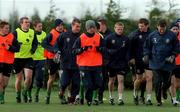 19 March 2001; Players jog around the pitch during a Republic of Ireland training session at the AUL Complex in Clonshaugh in Dublin. Photo by David Maher/Sportsfile