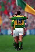 28 September 1997; Maurice Fitzgerald of Kerry fixes the collar of his jersey in the pre-match parade before the Bank of Ireland All-Ireland Senior Football Championship Final between Kerry and Mayo at Croke Park in Dublin. Photo by Brendan Moran/Sportsfile