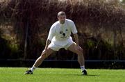 21 March 2001; Roy Keane during a Republic of Ireland training session in Limassol, Cyprus. Photo by Damien Eagers/Sportsfile