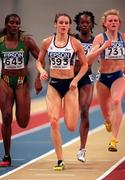 11 March 2001; Catherine Murphy of Great Britain competing in the Women's 400m during the World Indoor Athletics Championship at the Atlantic Pavillion in Lisbon, Portugal. Photo by Brendan Moran/Sportsfile