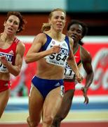 11 March 2001; Helena Dziurov of Czech Republic competing in the Women's 800m during the World Indoor Athletics Championship at the Atlantic Pavillion in Lisbon, Portugal. Photo by Brendan Moran/Sportsfile