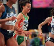 10 March 2001; Sonia O'Sullivan of Ireland competing in the Women's 3000m Final during the World Indoor Athletics Championship at the Atlantic Pavillion in Lisbon, Portugal. Photo by Brendan Moran/Sportsfile