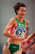 11 March 2001; Sonia O'Sullivan of Ireland competing in the Women's 1500m during the World Indoor Athletics Championship at the Atlantic Pavillion in Lisbon, Portugal. Photo by Brendan Moran/Sportsfile
