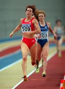 11 March 2001; Stephanie Graf of Austria competing in the Women's 800m during the World Indoor Athletics Championship at the Atlantic Pavillion in Lisbon, Portugal. Photo by Brendan Moran/Sportsfile